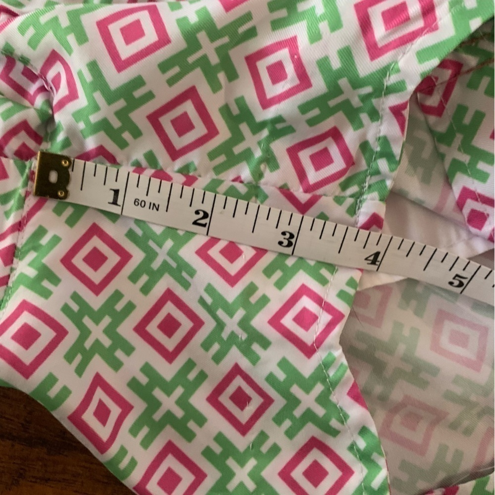 Birdies and Bow Womens Scalloped Pink Green Golf Shorts Sz 6 - Picture 5 of 8